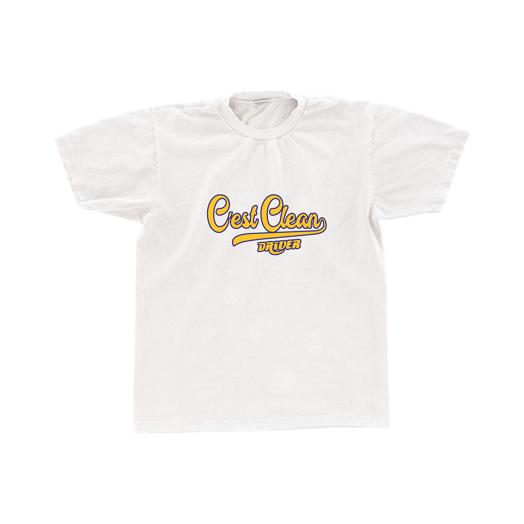 T-SHIRT "C'EST CLEAN" BLANC
